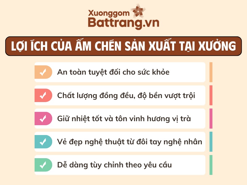 5 lợi ích khi chọn ấm chén Bát Tràng
