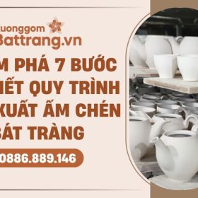 Bộ ấm chén Bát Tràng