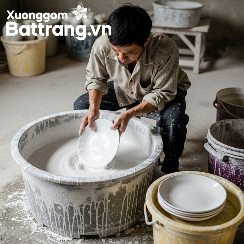 Sản xuất bát đĩa Bát Tràng