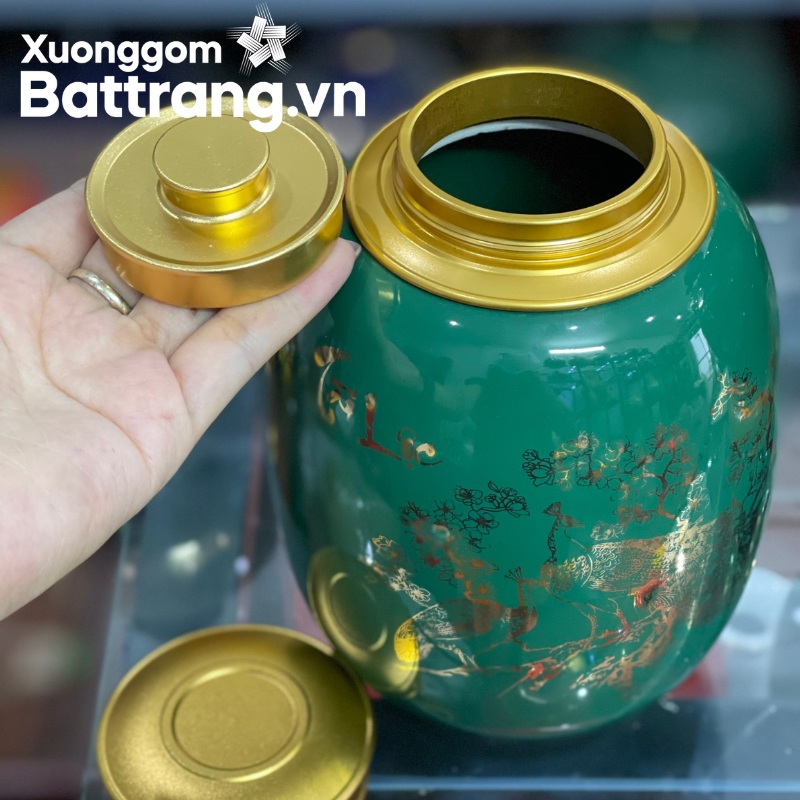 Hũ đựng trà Bát Tràng