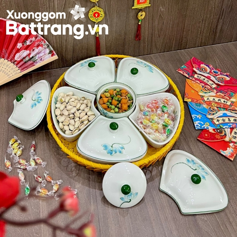 Khay mứt Tết Bát Tràng