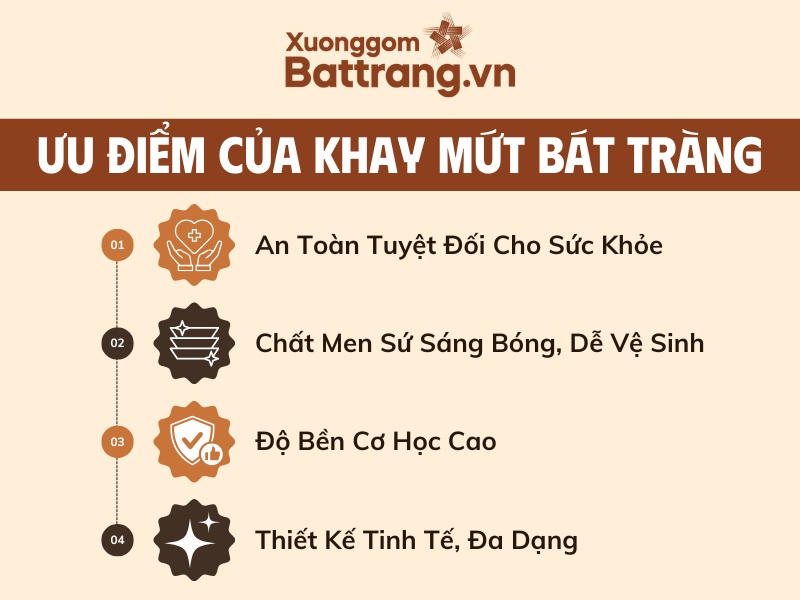 Ưu điểm của khay mứt Bát Tràng