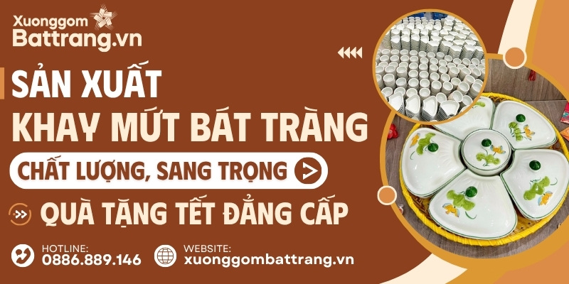 Quy trình sản xuất khay mứt Bát Tràng