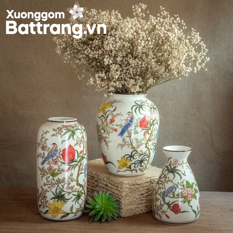 Lọ hoa gốm sứ Bát Tràng