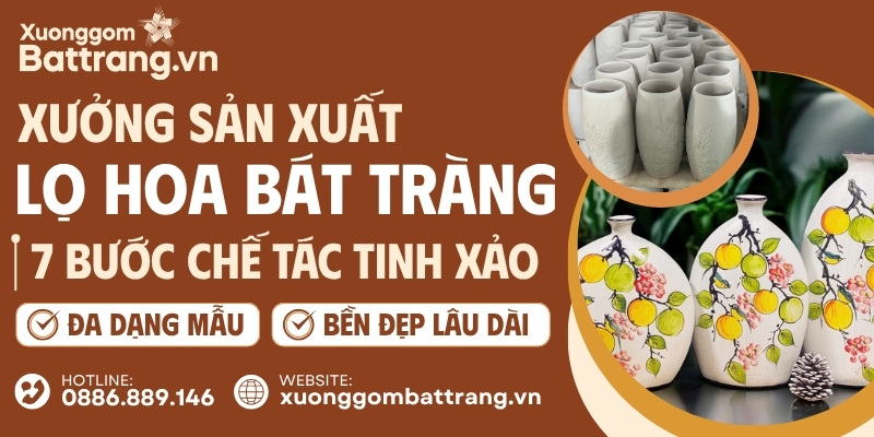Sản xuất lọ hoa Bát Tràng