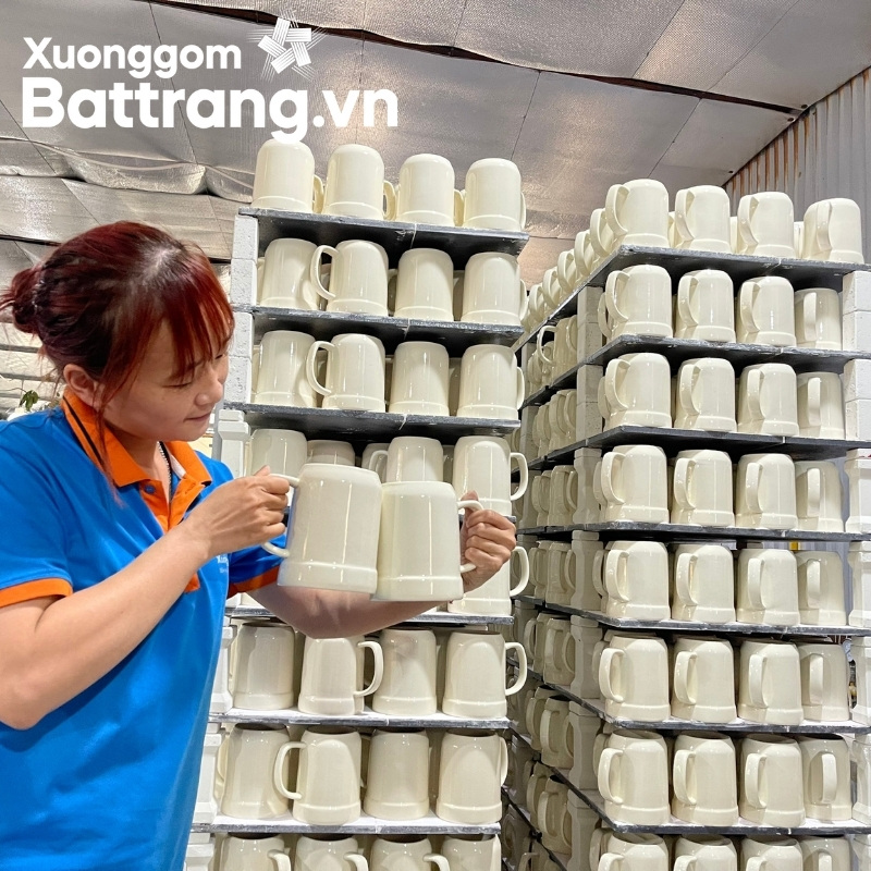 Sản xuất ly sứ Bát Tràng