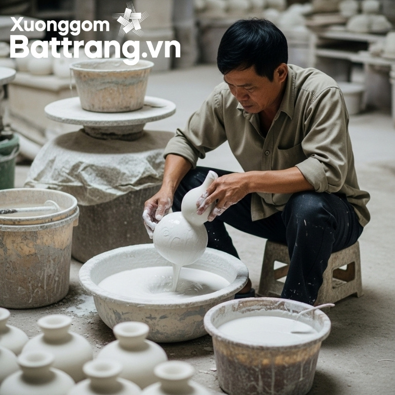 Sản xuất nậm rượu Bát Tràng