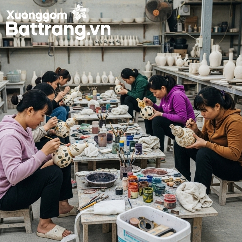 Sản xuất nậm rượu Bát Tràng