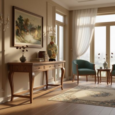 Một chiếc Bảo Bình Men Kem Rạn Đắp Nổi Công Đào...