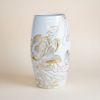bình hoa Sứ Trắng Đắp Nổi Hoa Sen Dát Vàng 24K Bát Tràng Cao Cấp - Ảnh đại diện