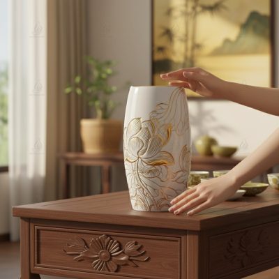 Một đôi tay thanh lịch đang nhẹ nhàng chiêm ngư...