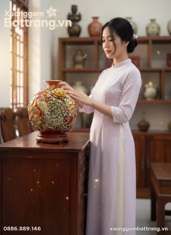 Một người phụ nữ Việt Nam trẻ tuổi, mặc áo lụa ...