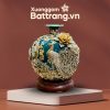 Bình hút lộc Công Đào đắp nổi vẽ vàng men xanh cổ vịt XG-BHL05 - Ảnh đại diện