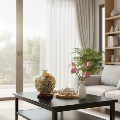 Bình hút lộc gốm sứ Bát Tràng đắp nổi công đào ...