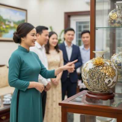 Khoảnh khắc giao lưu tại một buổi tiệc tân gia ...