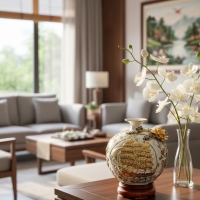 Bình hút lộc Thuận Buồm Xuôi Gió 26cm đặt trang...