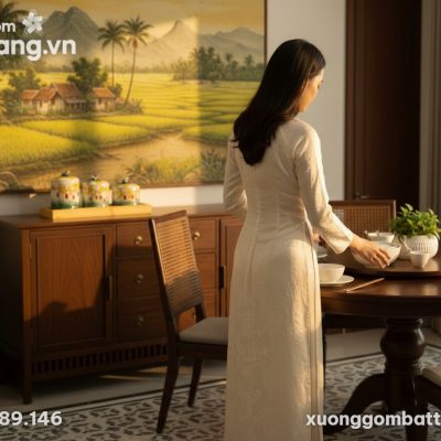 Bộ 3 hũ gốm sứ họa tiết hoa mai vàng, đèn lồng ...