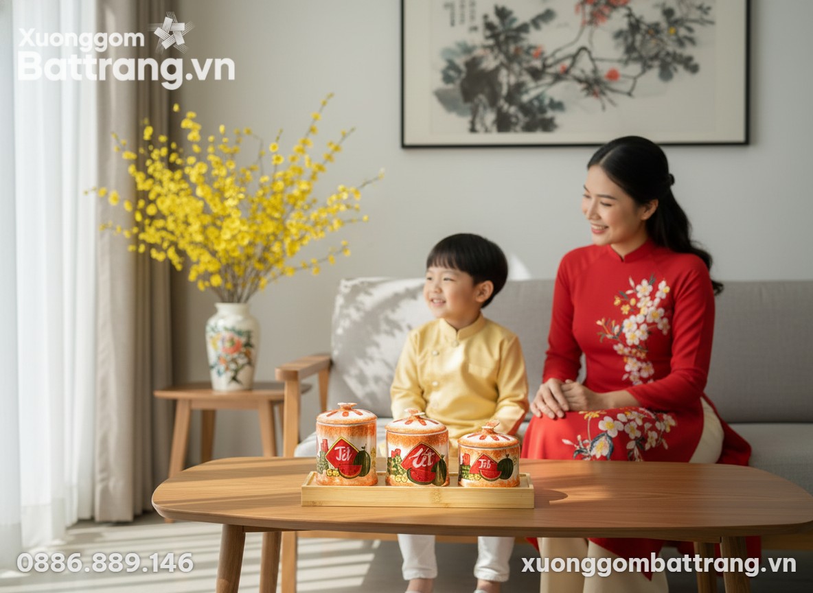 Phòng khách Việt Nam hiện đại tràn ngập nắng Tế...