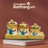 Bộ 3 Hũ Đựng Mứt Tết Gốm Sứ Vẽ Chú Bé Lì Xì Họa Tiết Dưa Hấu Kèm Khay Gỗ - Ảnh đại diện