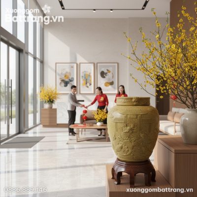 Chum rượu gốm Bát Tràng Cá Chép Vượt Vũ Môn đặt...