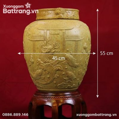 Kích thước Chum Rượu Cá Chép Vượt Vũ Môn XG-CR08