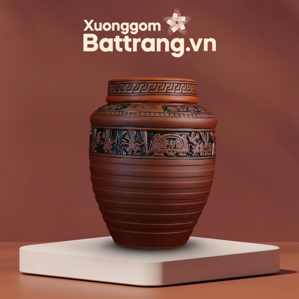 Chum Rượu Khắc Nổi Đông Sơn Âu Lạc XG-CR01