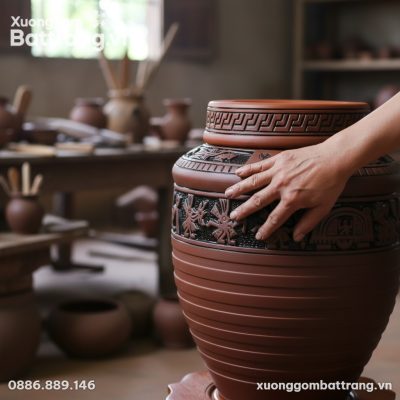 Cận cảnh họa tiết khắc nổi tinh xảo hình chim L...