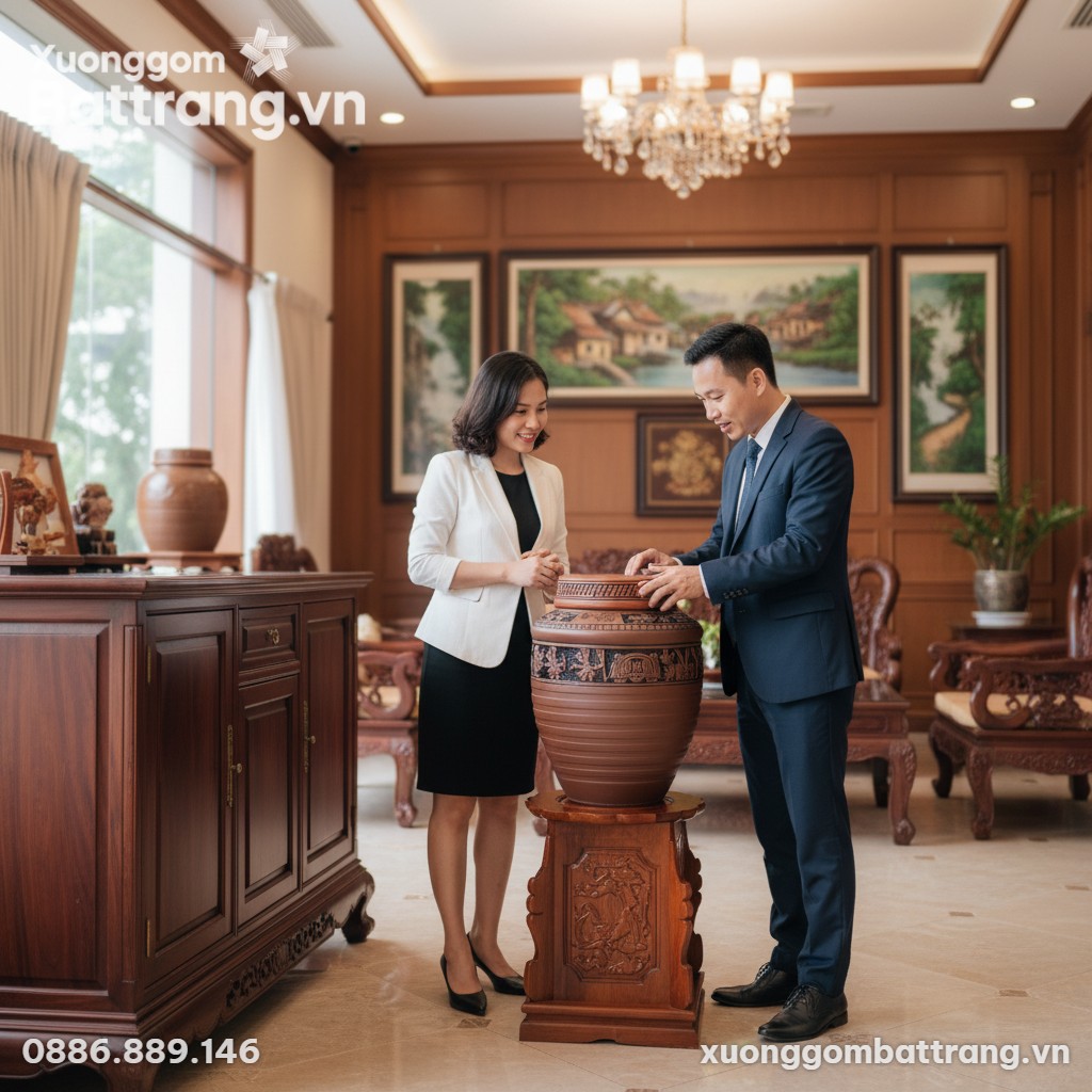 Chum rượu gốm Đông Sơn 30L (đúng chuẩn kích thư...