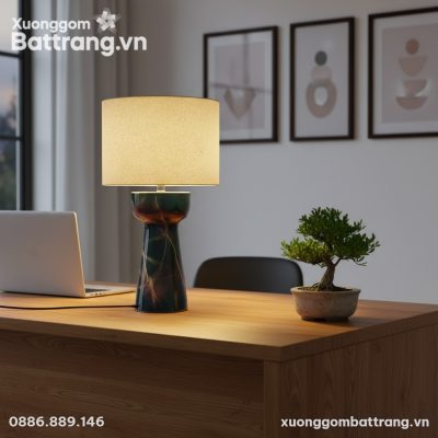 Đèn Bàn Men Cẩm Thạch Vân Đá Bát Tràng XG-DN05 ...