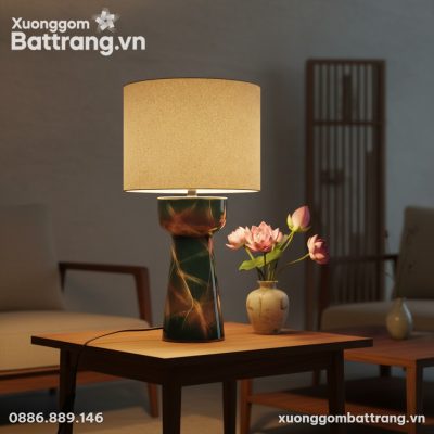 Đèn Bàn Men Cẩm Thạch Vân Đá Bát Tràng XG-DN05 ...