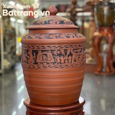 Hũ đựng gạo Bát Tràng