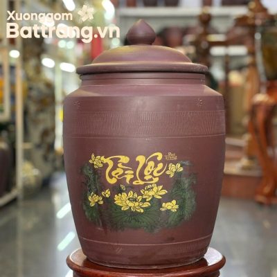 Hũ đựng gạo gốm sứ Bát Tràng