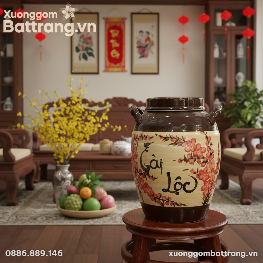 Không gian phòng khách Việt Nam đón Tết rộn ràn...