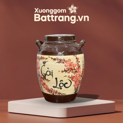 Hũ Gạo Tráng Men Vẽ Tài Lộc Hoa Đào XG-HG05 - Ảnh đại diện