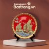 Đĩa Cảnh Thuận Buồm Xuôi Gió Đắp Nổi Dát Vàng Men Đỏ XG-DC01 - Ảnh đại diện