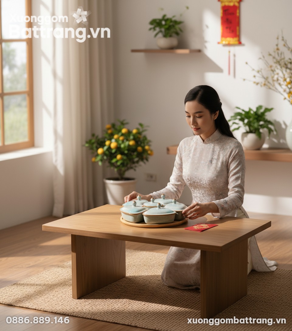 Một người phụ nữ Việt thanh lịch, mặc áo dài cá...