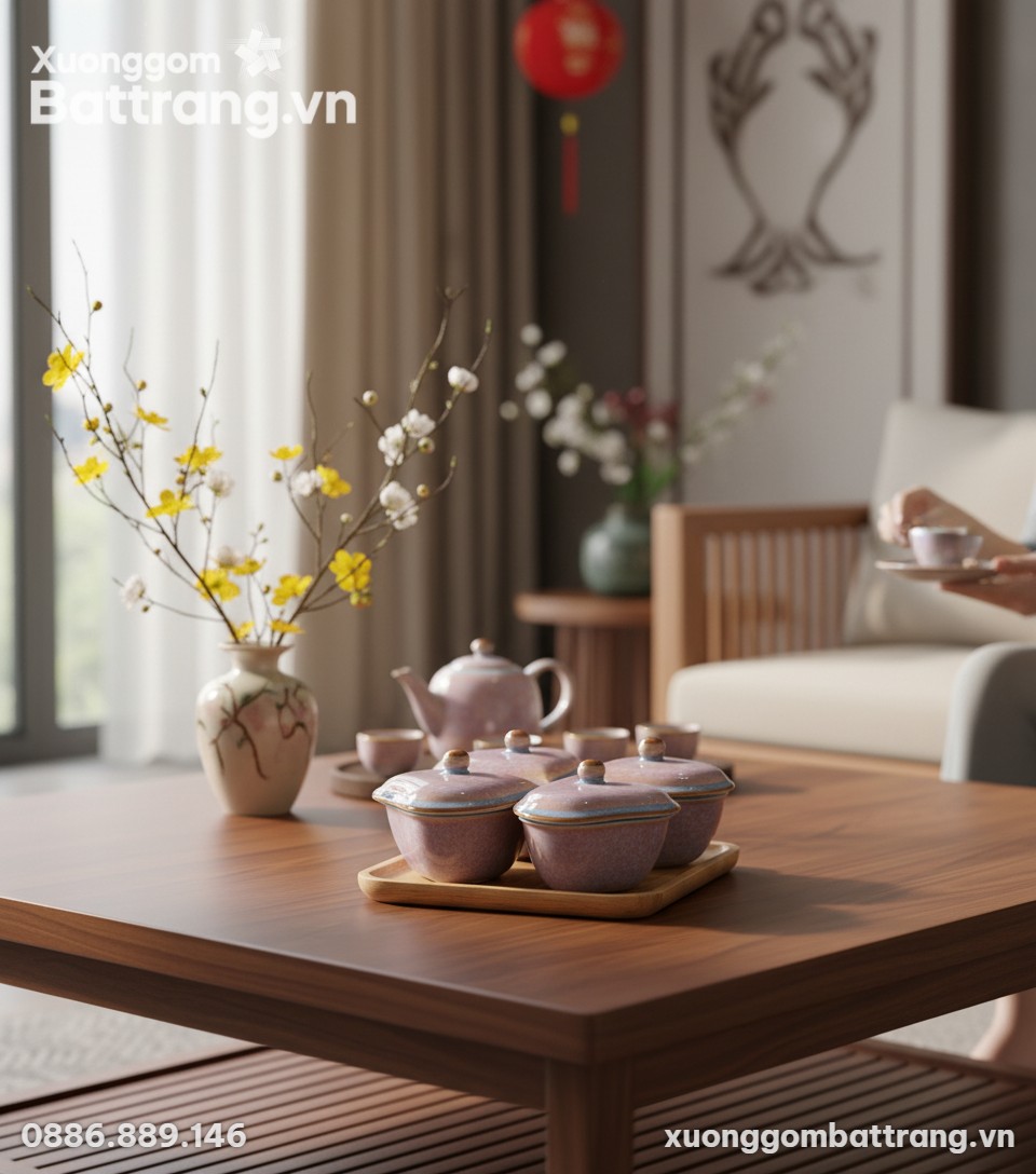 Một góc bàn khách sang trọng trong ngôi nhà Việ...