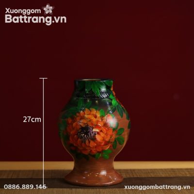 Kích thước Lọ Hoa Vẽ Hao 3D Vuốt Tay Thủ Công XG-LH03