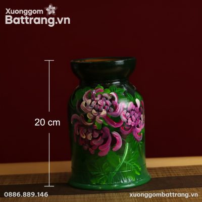Kích thước Lọ Hoa Vẽ Mẫu Đơn Vuốt Tay Thủ Công XG-LH04