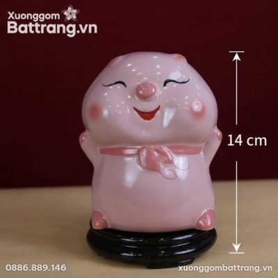 Kích thước Lợn Đất Tiết Kiệm Dáng Bánh Bao Hồng XG-HD02