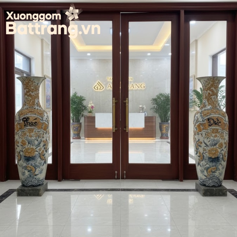 Lục bình phong thủy gốm sứ Bát Tràng