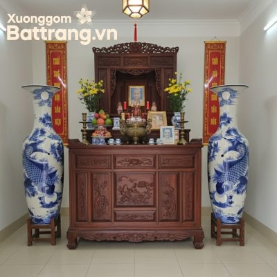 Lục bình phong thủy gốm sứ Bát Tràng