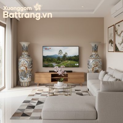 Lục bình phong thủy gốm sứ Bát Tràng