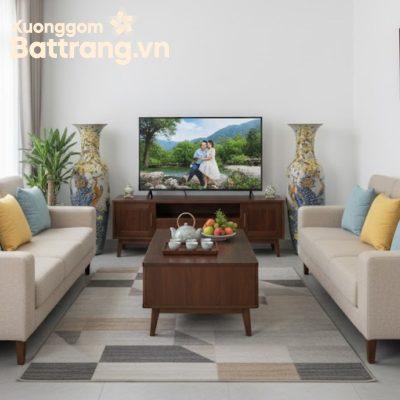 Lục bình phong thủy gốm sứ Bát Tràng