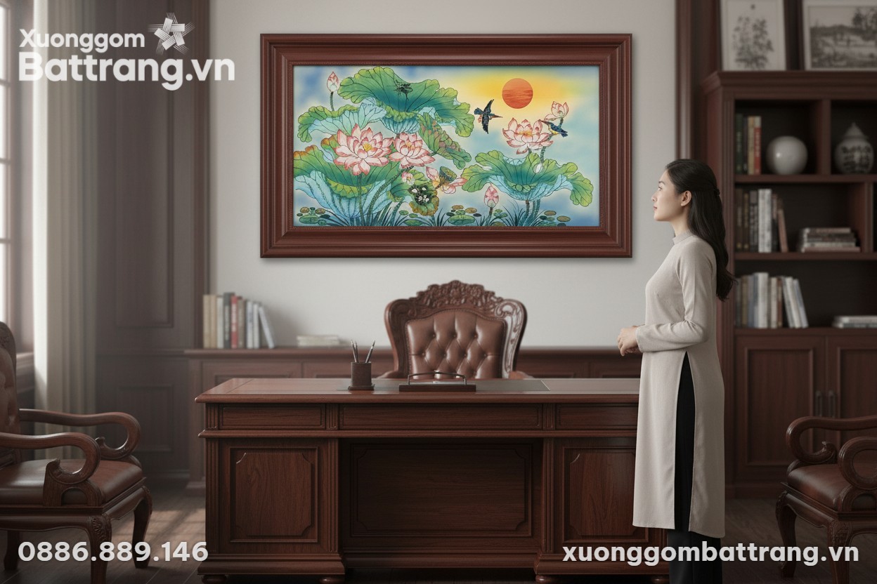 Trong một phòng làm việc tinh tế kiểu Việt Nam,...