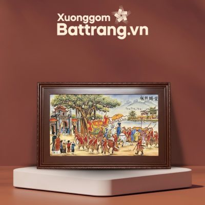 Tranh Gốm Sứ Vinh Quy Bái Tổ Men Màu Bát Tràng XG-TR03 - Ảnh đại diện