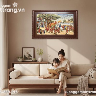 Phòng khách sang trọng kiểu Việt Nam hiện đại, ...