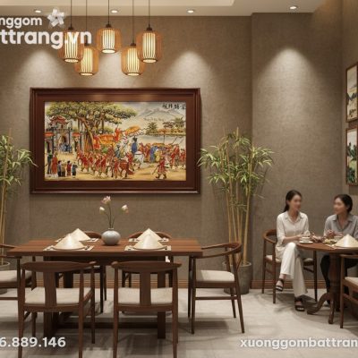 Không gian phòng ăn hoặc nhà hàng cao cấp mang ...