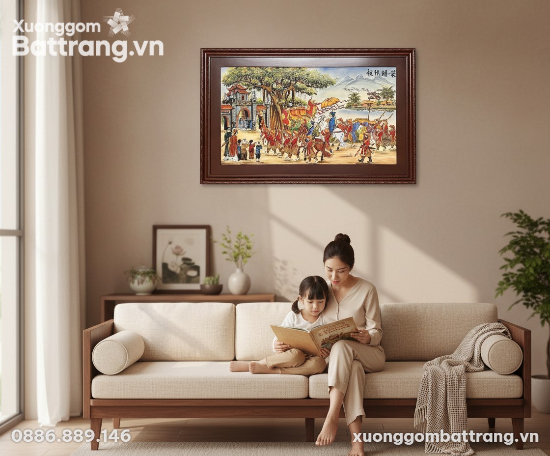 Phòng khách sang trọng kiểu Việt Nam hiện đại, ...