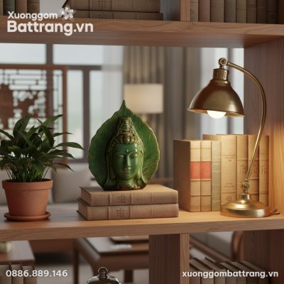 Một bức ảnh cận cảnh tinh tế của Tượng Lá Bồ Đề...